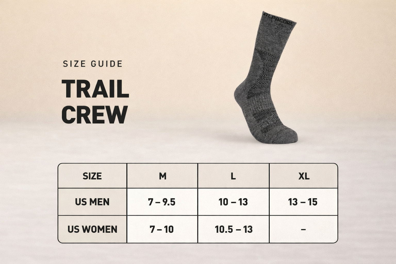 Alpaka-Wandersocken – Trail Crew