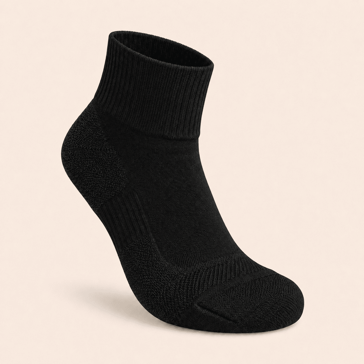 Low-cut alpaca ankle compression socks laid flat