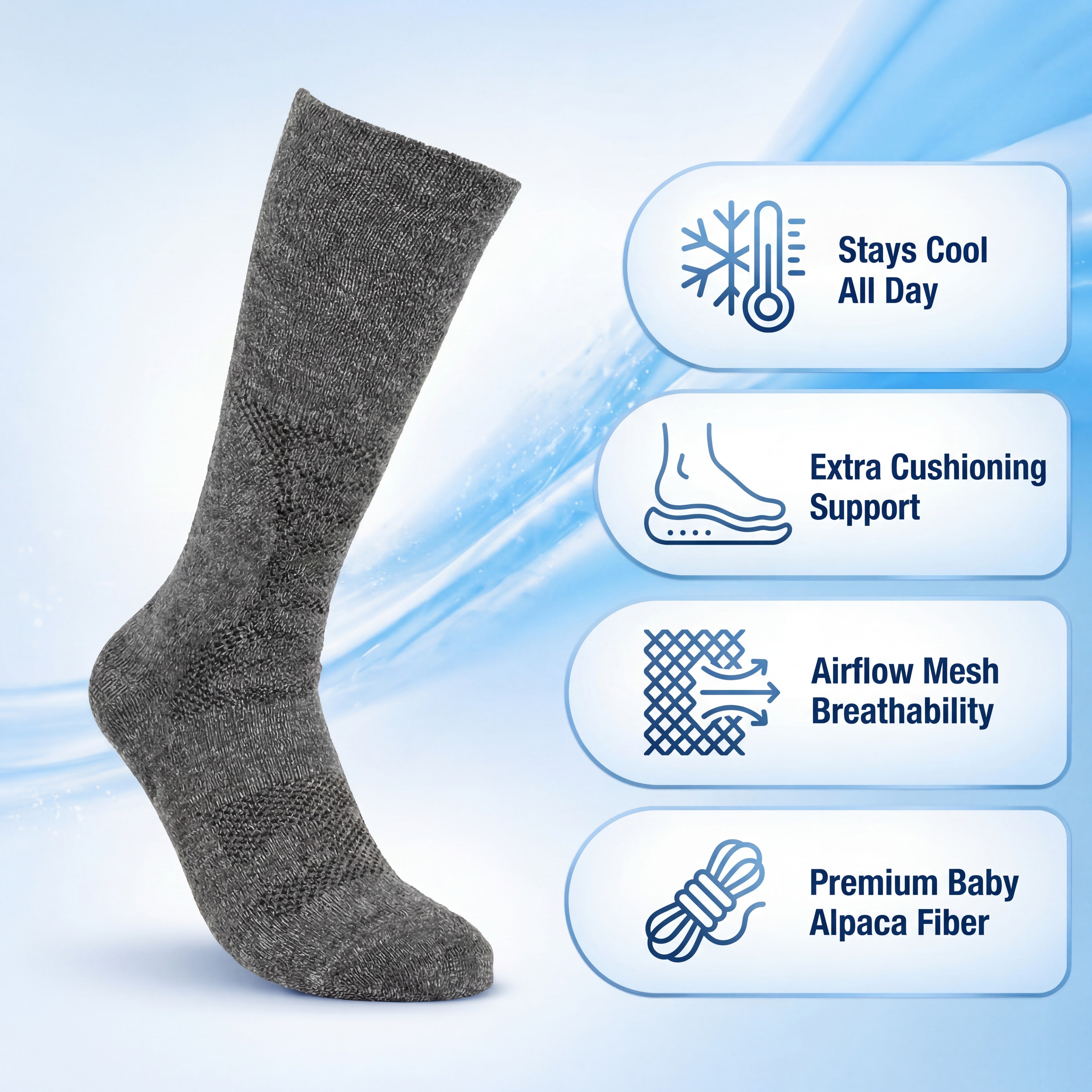 Alpaka-Wandersocken – Trail Crew