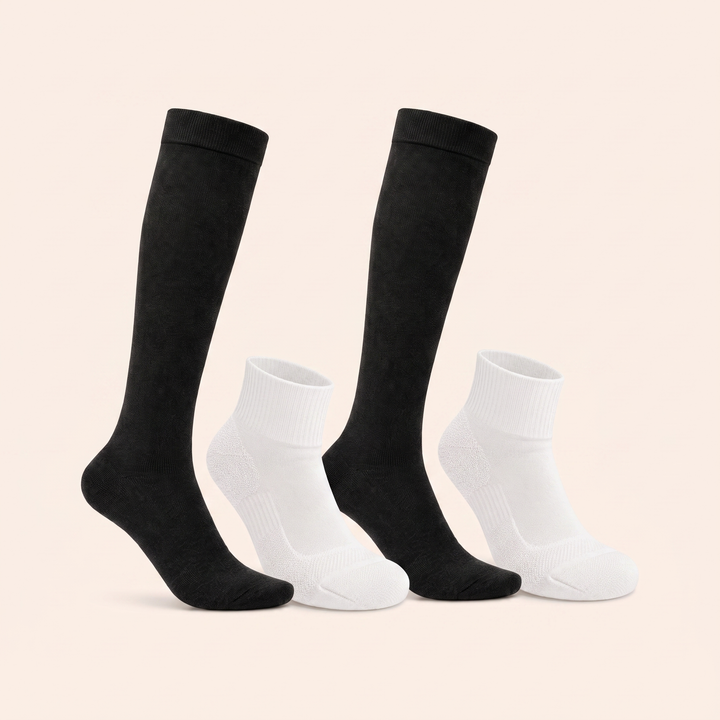 Compression Bundle — 2 Knee-High + 2 Ankle
