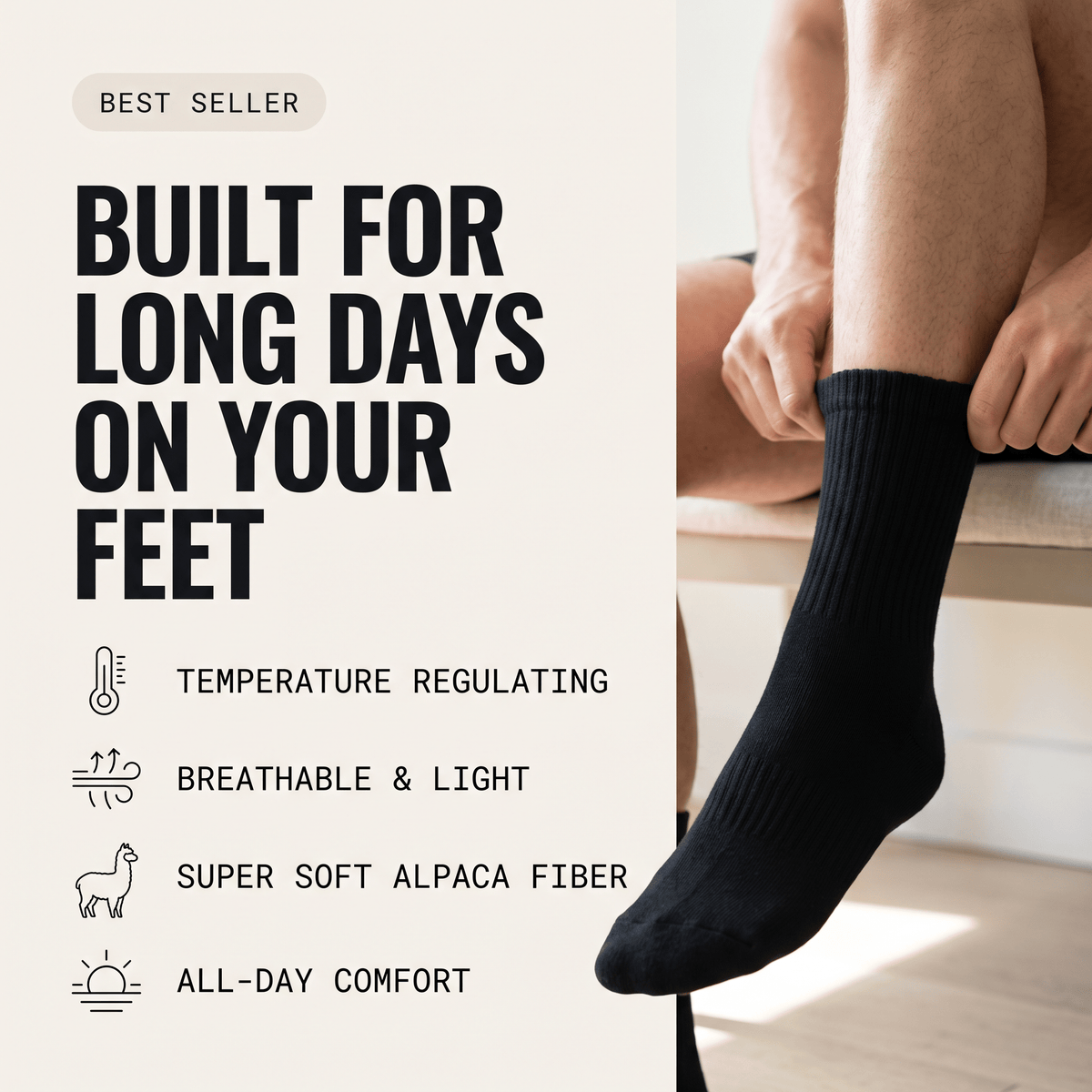Built for long days on your feet - alpaca crew sock benefits