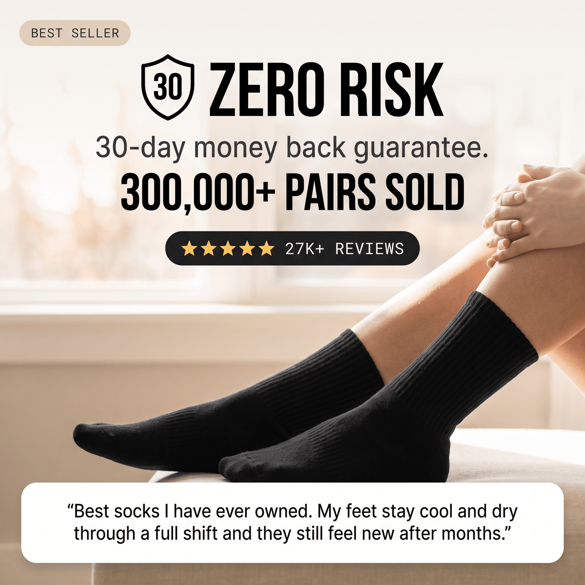 Zero risk - 30 day money back guarantee, 300,000+ pairs sold