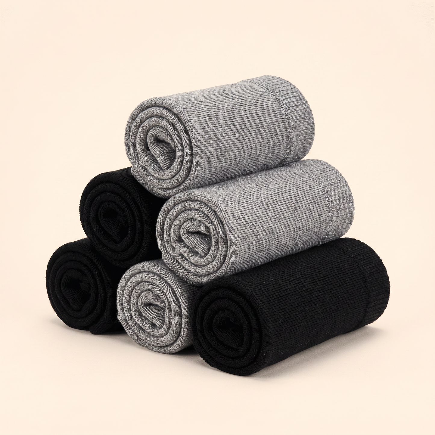 Crew Bundle - 4 rolled pairs stacked