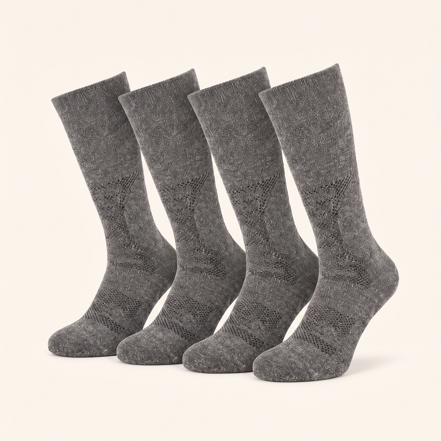 Boot Bundle All Gray - 4 pairs of heather gray alpaca boot socks