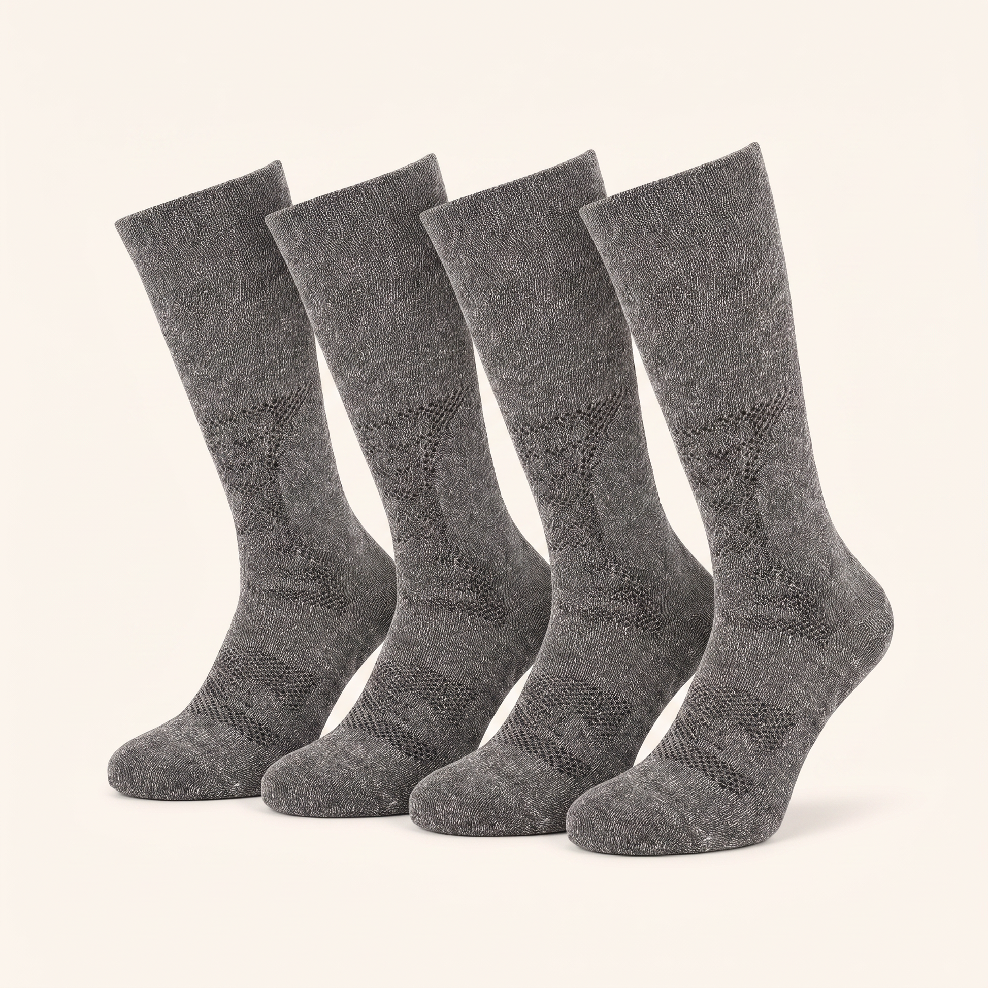 Boot Bundle All Gray - 4 pairs of heather gray alpaca boot socks